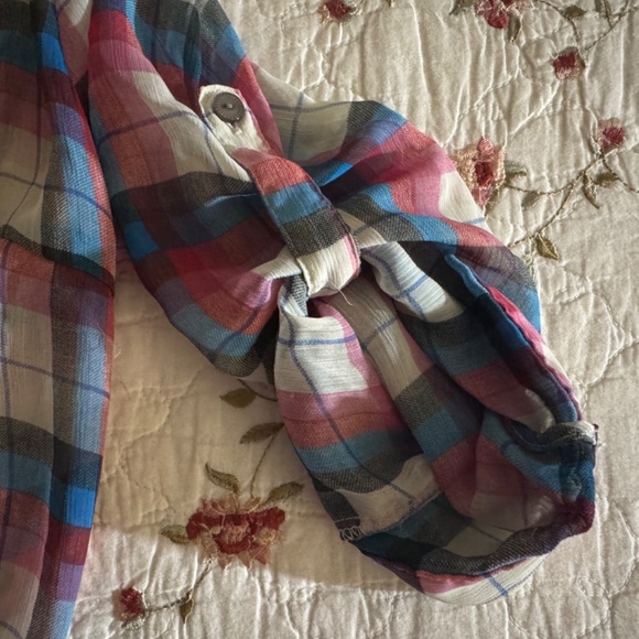 American Rag Cie (Size XL, Good Used Condition, Pink/Blue/White/Black Plaid) - Picture 6 of 9